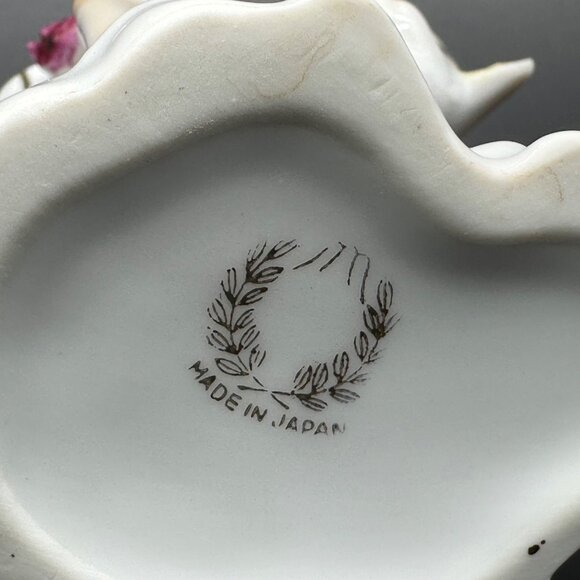 Vintage Baby Deer Vase Derpy Kitsch Japan Ceramic Rose Cottage Mid Century Mini - Picture 8 of 10